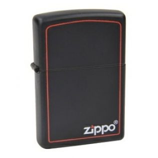 218ZB Zippo Classic Red Bordered Black Matte