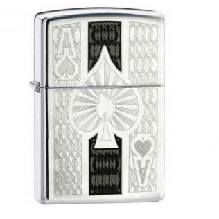 24196 Zippo Intricate Spade Design