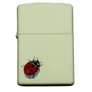 24675 Zippo Cream Matte Ladybug