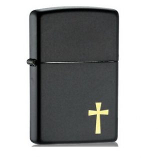 24721 Zippo Cross Black Matte