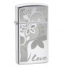 24816 Zippo 24816 Slim Love Flower