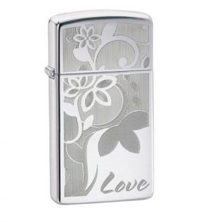 24816 Zippo 24816 Slim Love Flower