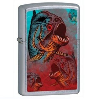 24885 Zippo Piranha Satin Chrome