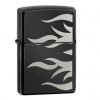 24951 Zippo  Ebony with Flames