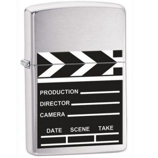 28064 Zippo Movie Take Brushed Chrome