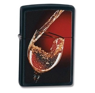 28179 Zippo Champagne Glass Black Matte