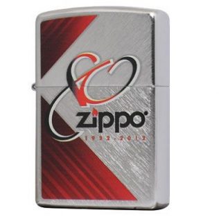 28192 Zippo 80th Anniversary Herringbone Brushed Chrome