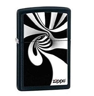 28297 Zippo 28297 Matte Black White Spiral