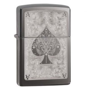 28323 Zippo Classic Ace Filigree Black Ice