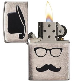 28648 Zippo Moustache and Hat Chrome