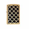 28675 Zippo Chain Link Fence Design High Polish Brass