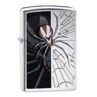 28795 Zippo Spider & Web High gloss, Chrome finished