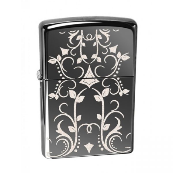 28833 Zippo Filigree Pattern on Black Ice