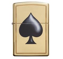 29094 Zippo Black Spade On Gold