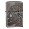 29230 Zippo Armor Black Ice Deep Carve Skull