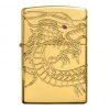 29265 Zippo 29265 Gold Plate. Epoxy Inlay Asian Dragon