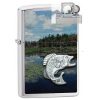 29408 Zippo Full Size Brushed Chrome Fish in Lake