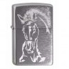 29456 Zippo Horse Lighter Grey and White