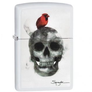 29644 Zippo Classic Cardinal on Skull