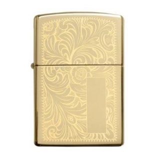 352B ZIPPO Polish Brass Venetian Design