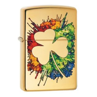 49125 Zippo Graffiti Clover Design