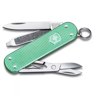 Cortaplumas Victorinoxs.VICTORINOX 0.6221.221G Classic Alox 5 usos Mini Mint